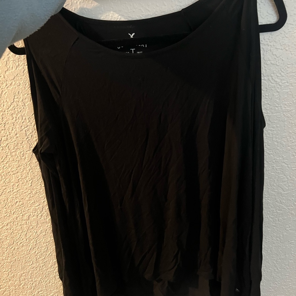 American Eagle Long Sleeve Black Shirt